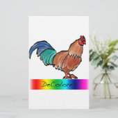DeColores Rooster Briefpapier (Staand voorkant)