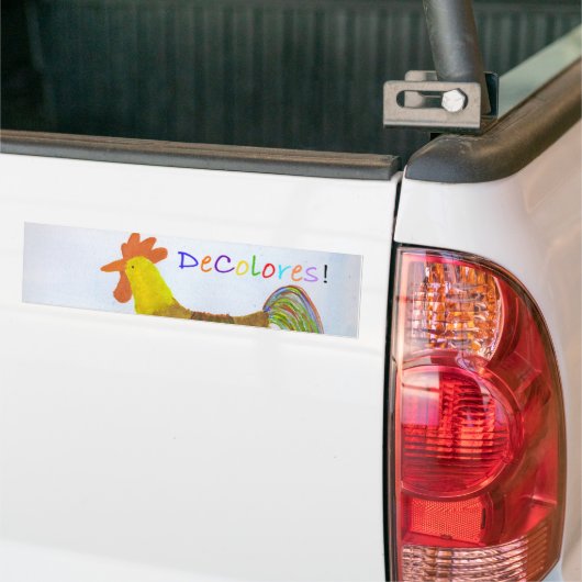 DeColores Rooster Bumpersticker (Op Truck)