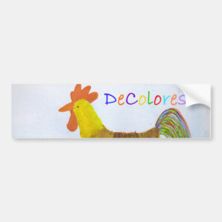 DeColores Rooster Bumpersticker