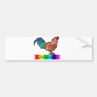 DeColores Rooster Bumpersticker