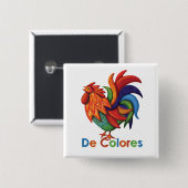 DeColores Rooster Gallo Button (Voorkant /achterkant)