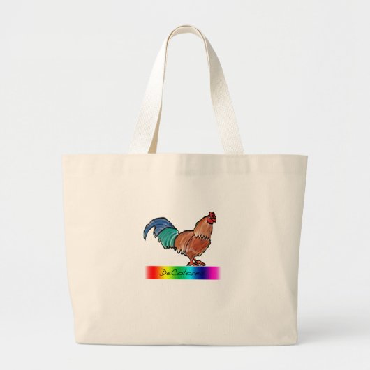 DeColores Rooster Grote Tote Bag (Voorkant)
