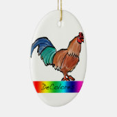 DeColores Rooster Keramisch Ornament (Rechts)