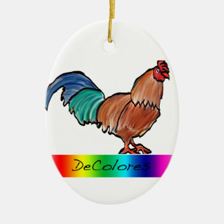 DeColores Rooster Keramisch Ornament