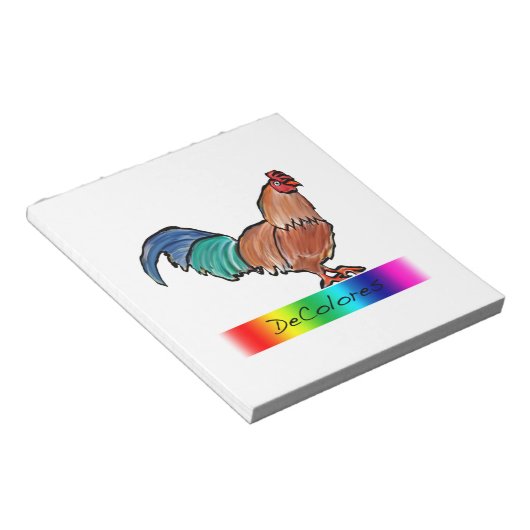 DeColores Rooster Notitieblok (Schuin)