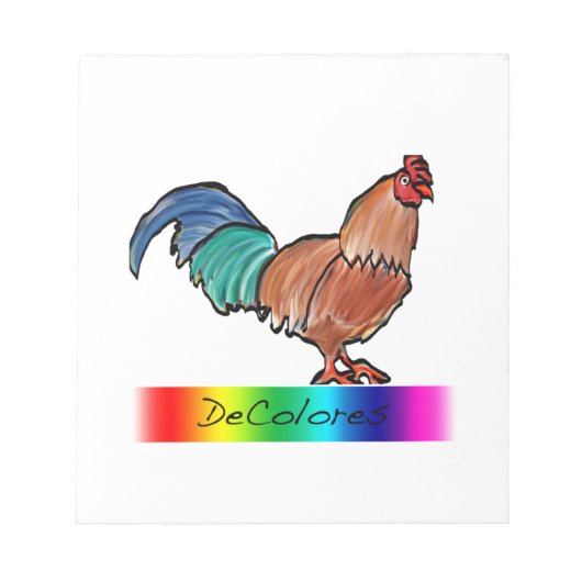 DeColores Rooster Notitieblok (Voorkant)