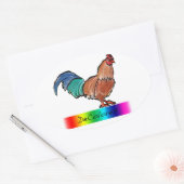 DeColores Rooster Ovale Sticker (Envelop)