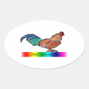 DeColores Rooster Ovale Sticker