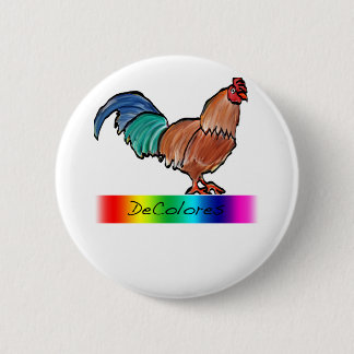DeColores Rooster Ronde Button 5,7 Cm