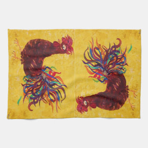 DeColores Rooster Theedoek