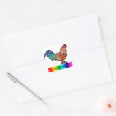 DeColores Rooster Vierkante Sticker (Envelop)