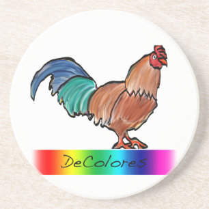 DeColores Rooster Zandsteen Onderzetter