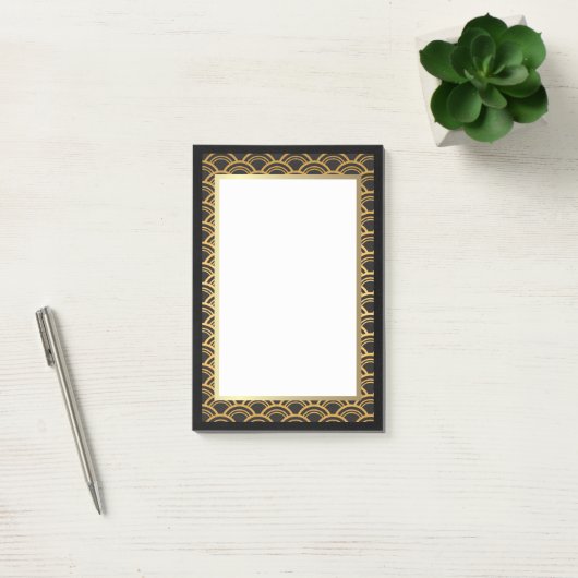 Decomand zwart en gouden kunst post-it® notes (Kantoor)