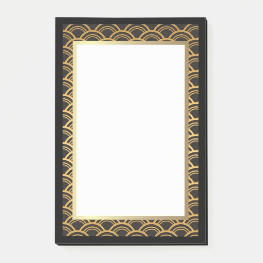 Decomand zwart en gouden kunst post-it® notes (Voorkant)