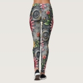 Deconstructed Floral Mandalas Seamless Pattern Leggings (Achterkant)