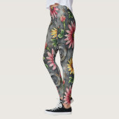 Deconstructed Floral Mandalas Seamless Pattern Leggings (Links)