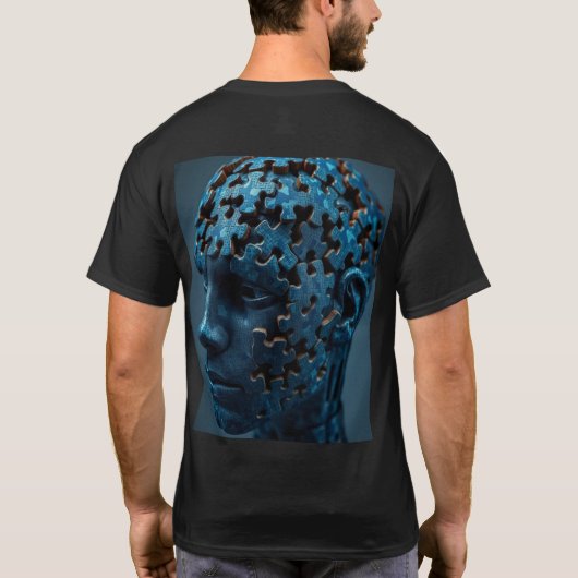Deconstructed Human: Puzzle Skull T-shirt (Achterkant)