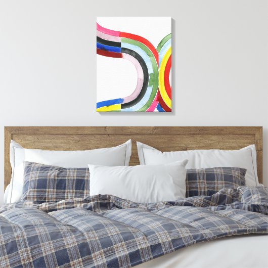 Deconstructed Rainbow - Horizontaal Canvas Afdruk (Insitu (Slaapkamer))