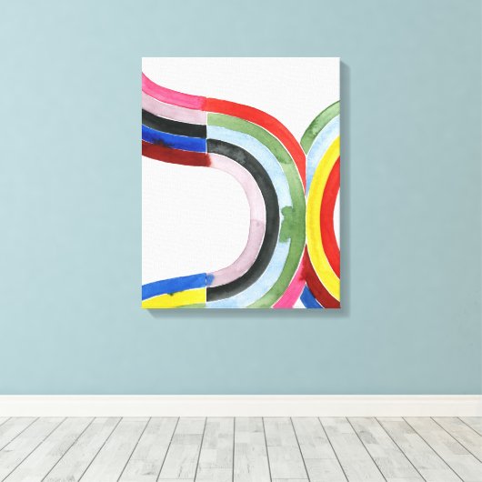 Deconstructed Rainbow - Horizontaal Canvas Afdruk (Insitu (Houten vloer))