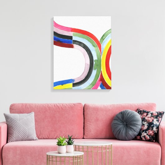 Deconstructed Rainbow - Horizontaal Canvas Afdruk (Insitu (Woonkamer))