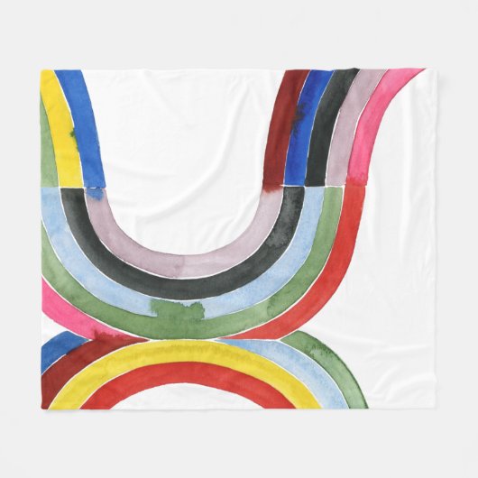 Deconstructed Rainbow - Horizontaal Fleece Deken (Voorkant (Horizontaal))
