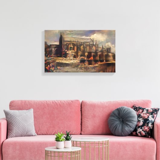 Deconstructed Rosslyn Chapel Canvas Afdruk (Insitu (Woonkamer))