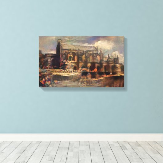 Deconstructed Rosslyn Chapel Canvas Afdruk (Insitu (Houten vloer))