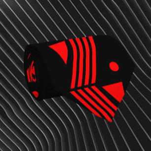 Decopatroon in rood en zwart stropdas