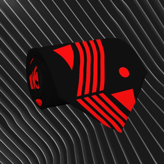 Decopatroon in rood en zwart stropdas