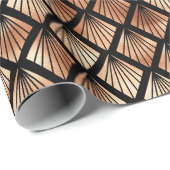 Decopatroon roos Gold en Black Diamond Cadeaupapier (Rol Hoek)