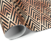 Decopatroon roos Gold en Black Diamond Cadeaupapier (Rol Hoek)