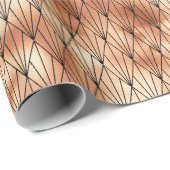 Decopatroon roos Gold en Black Diamond Cadeaupapier (Rol Hoek)