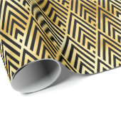 Decopatroon voor gouden en zwarte diamanten cadeaupapier (Rol Hoek)