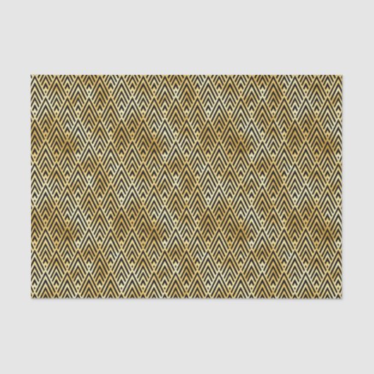 Decopatroon voor gouden en zwarte diamanten tissuepapier (Voorkant)