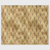 Decopatroon zwart en gouden kunst cadeaupapier (Vlak)