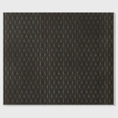 Decopatroon zwart en gouden kunst cadeaupapier (Vlak)