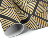 Decopatroon zwart en gouden kunst cadeaupapier (Rol Hoek)