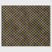 Decopatroon zwart en gouden kunst cadeaupapier (Vlak)