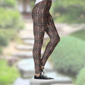 Decopatroon zwart en koper leggings