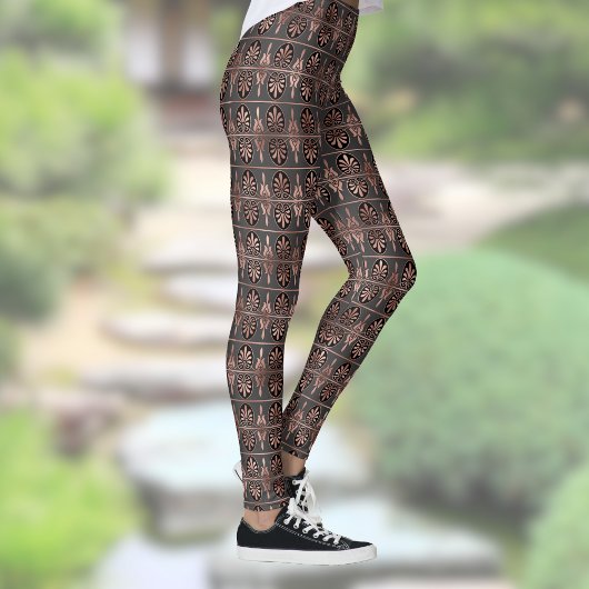 Decopatroon zwart en koper leggings