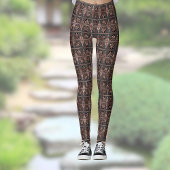 Decopatroon zwart en koper leggings