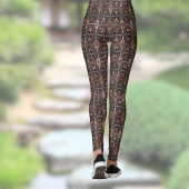 Decopatroon zwart en koper leggings