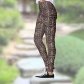Decopatroon zwart en koper leggings