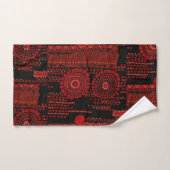 Decopatroon zwart en rood bad handdoek (Handdoek)