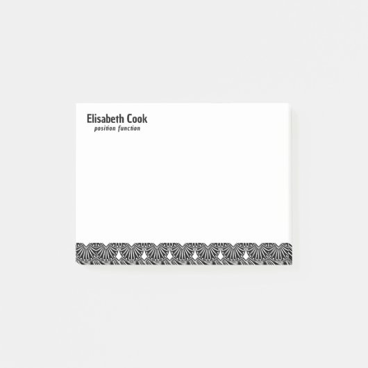 Decopatroon zwart en wit, aangepaste tekst post-it® notes (Voorkant)