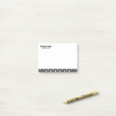 Decopatroon zwart en wit, aangepaste tekst post-it® notes (Op bureau)