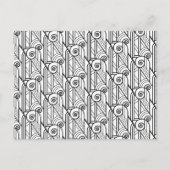 Decopatroon zwart/wit briefkaart (Voorkant)
