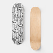Decopatroon zwart/wit skateboard (Voorkant)