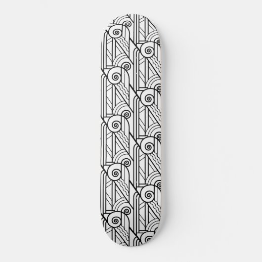 Decopatroon zwart/wit skateboard (Voorkant)