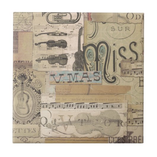 Decopauge Muziek Tegeltje (Voorkant)